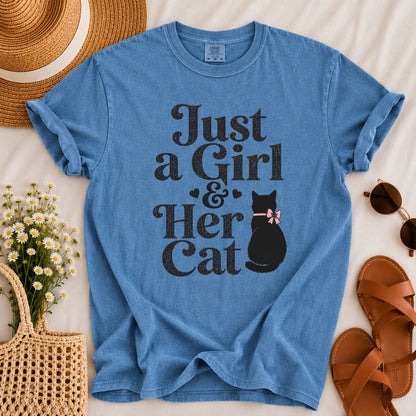 Girl & Her Cat T-shirt