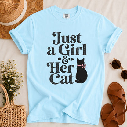 Girl & Her Cat T-shirt