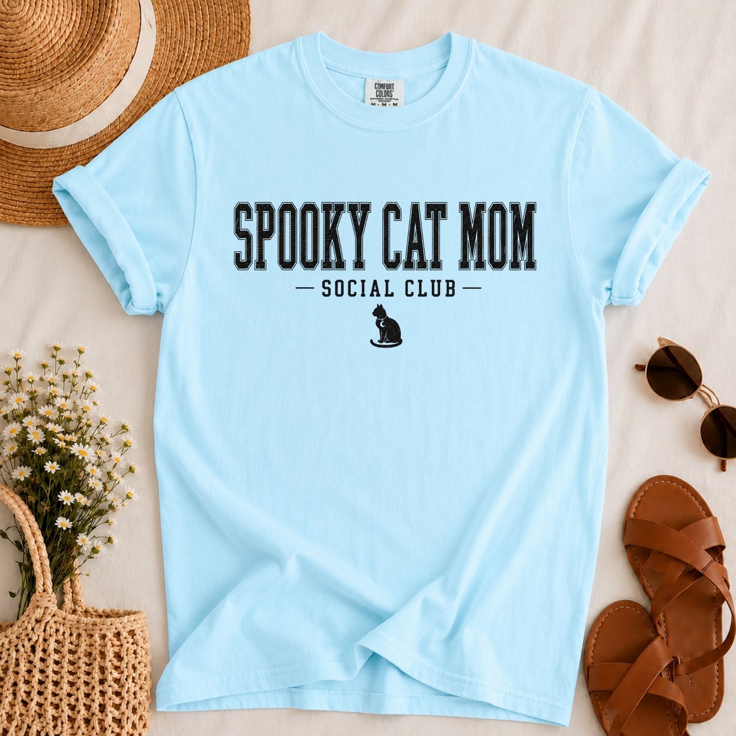 Spooky Cat Mom T-shirt