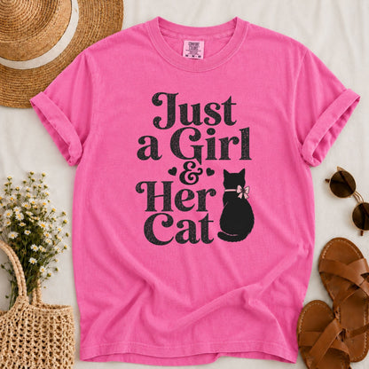 Girl & Her Cat T-shirt