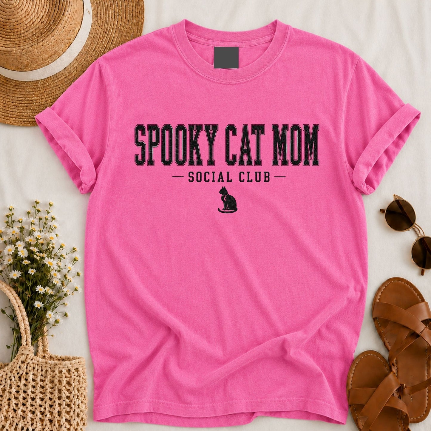 Spooky Cat Mom T-shirt