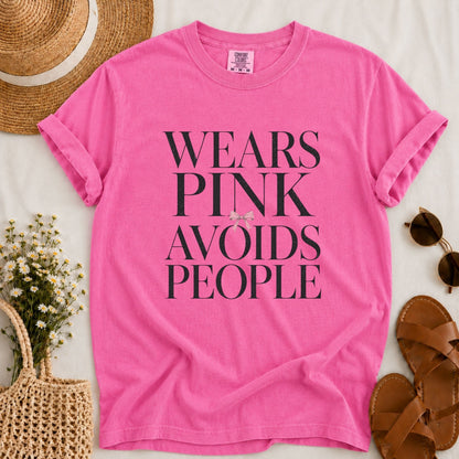 Wears Pink Avoids People T-shirt
