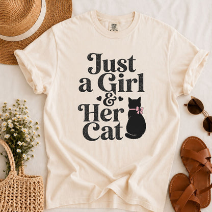 Girl & Her Cat T-shirt