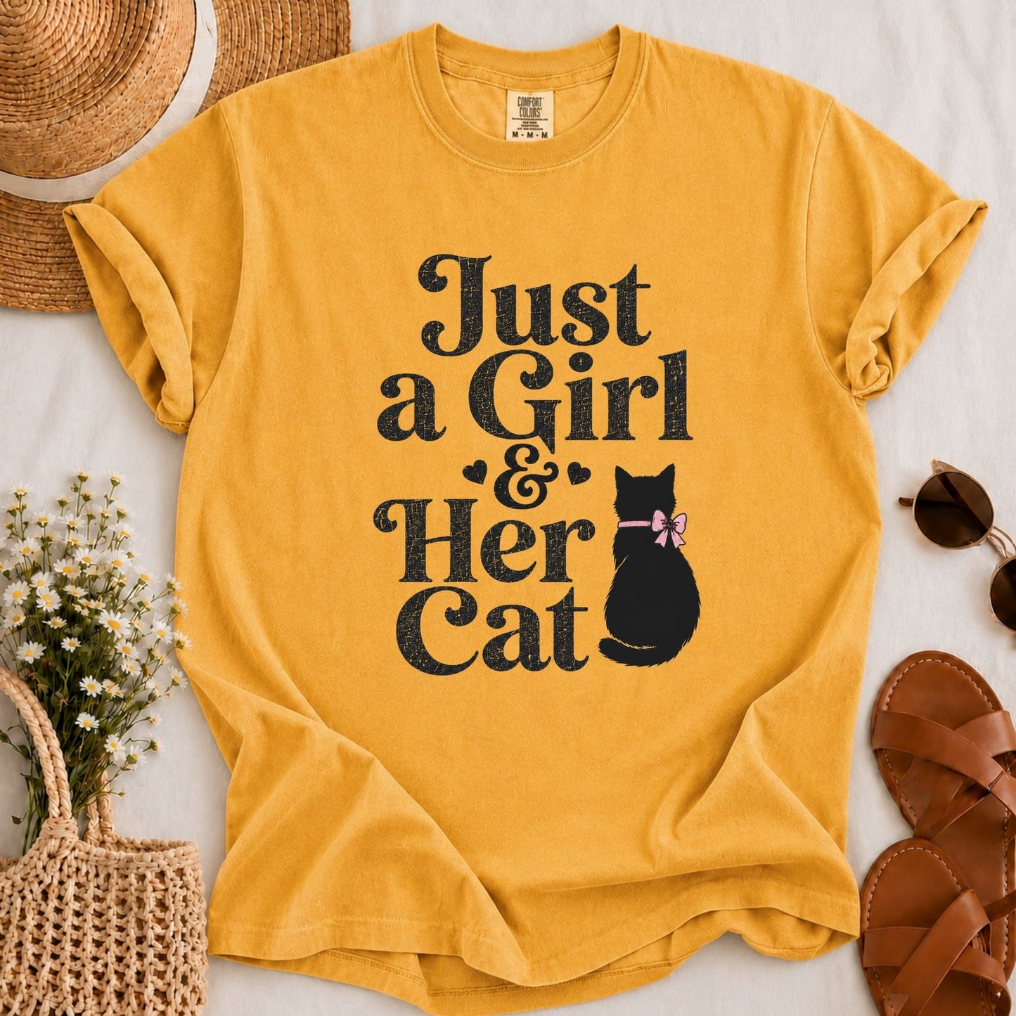 Girl & Her Cat T-shirt