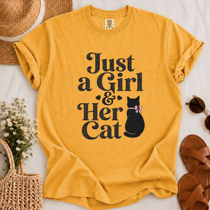 Girl & Her Cat T-shirt