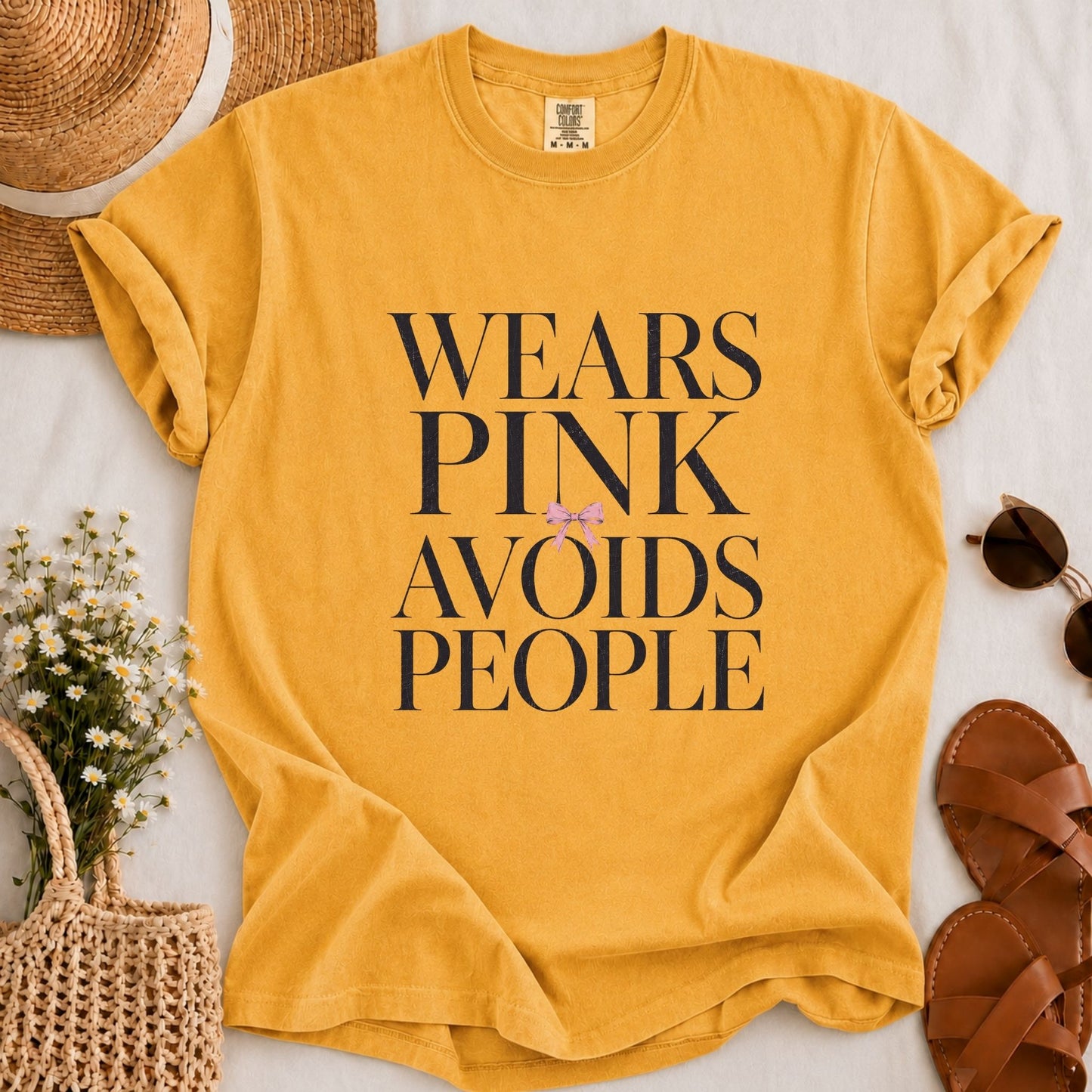 Wears Pink Avoids People T-shirt