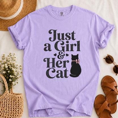 Girl & Her Cat T-shirt