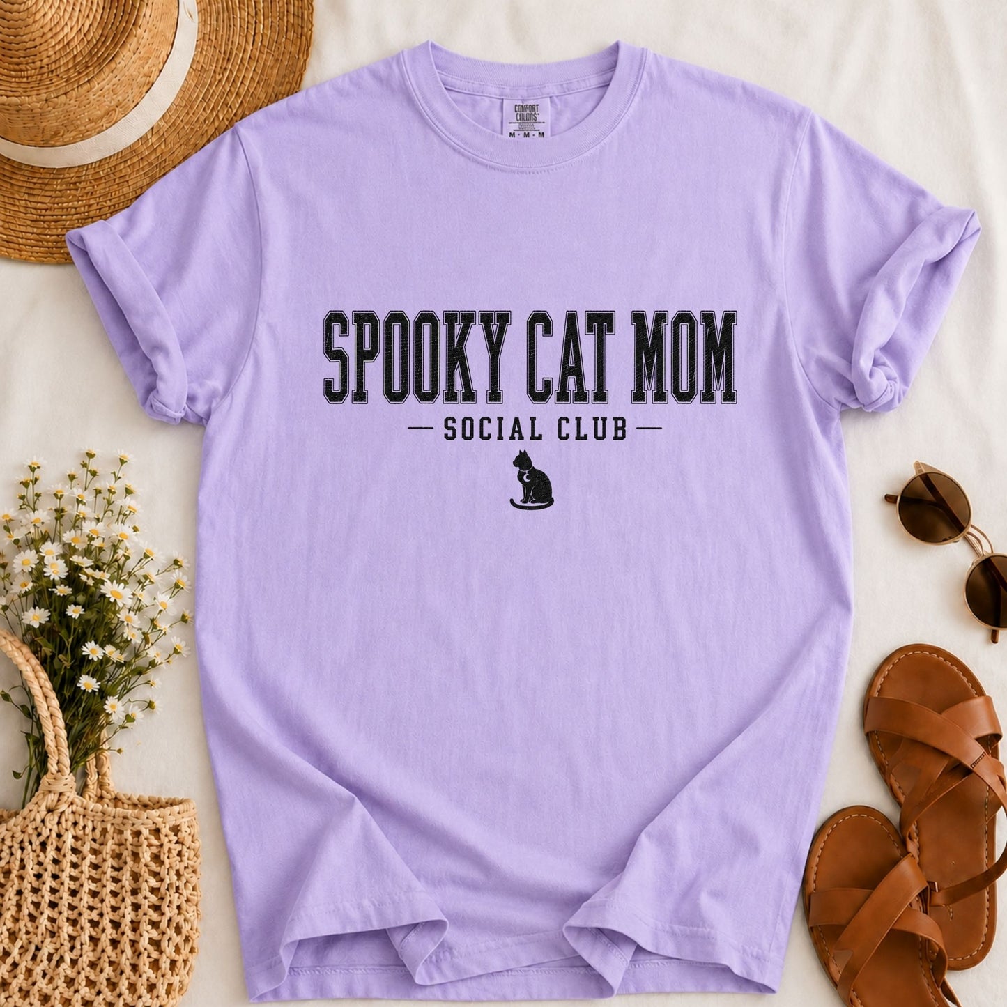 Spooky Cat Mom T-shirt