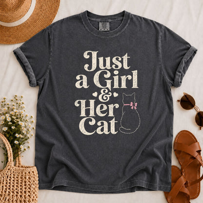 Girl & Her Cat T-shirt