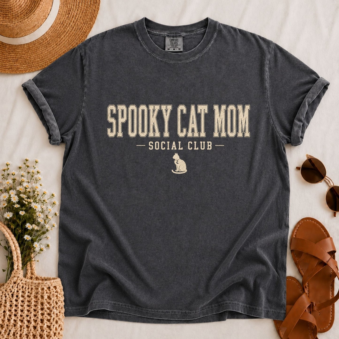 Spooky Cat Mom T-shirt