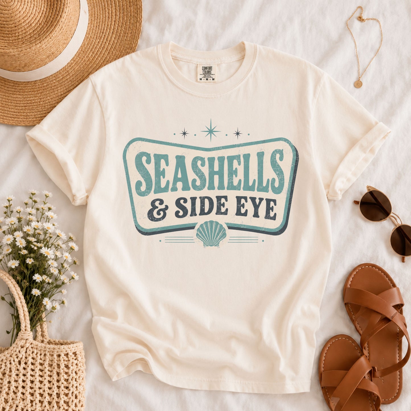 Seashells & Side Eye Tee