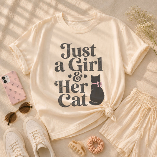 Just a Girl & Her Cat Tee